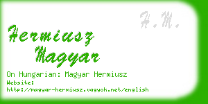 hermiusz magyar business card